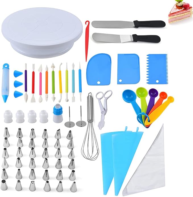 Cake Decorating Accessories Set (85 Pieces) – Complete Baking Kit Souq Al Riyad