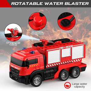 Fire Fighting - RC Deformation Fire Truck with Water Spray Ⓢ Zambeel - Toy Garden