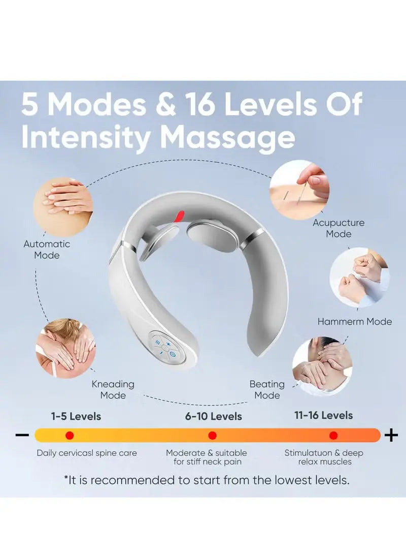 Smart Neck Massager with Heat – Cordless, Lightweight & Adjustable Souq Al Riyad