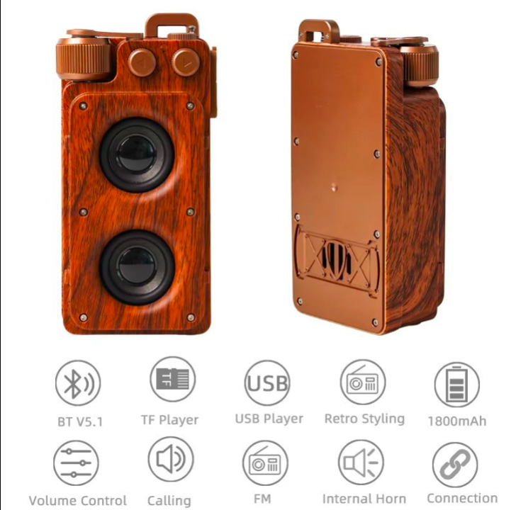 A8 FM Radio Retro Dual Vintage Speaker Dailynexa