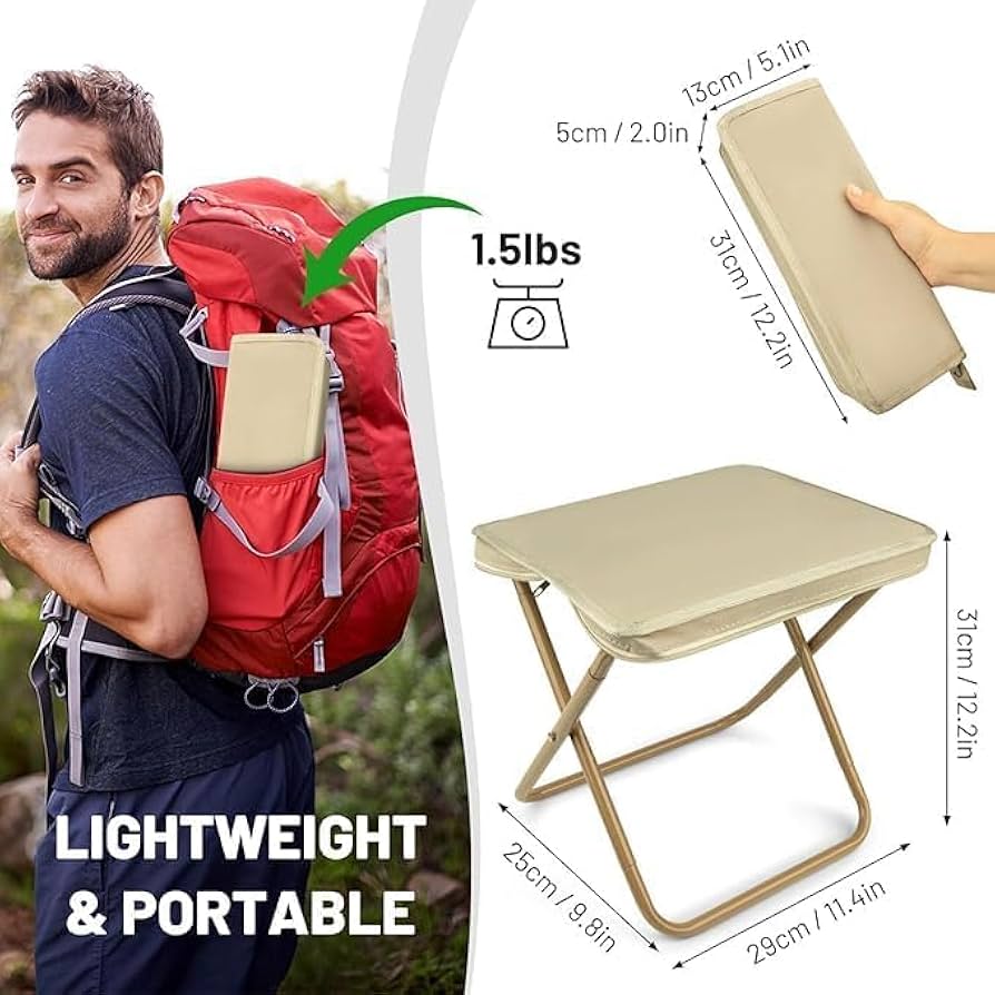 Top quality portable Folding Stool Folding Pocket Small Chair for Camping Dailynexaa