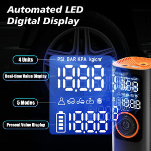 Portable Car Tire Inflator – 150 PSI Air Compressor with Digital LCD Display Souq Al Riyad