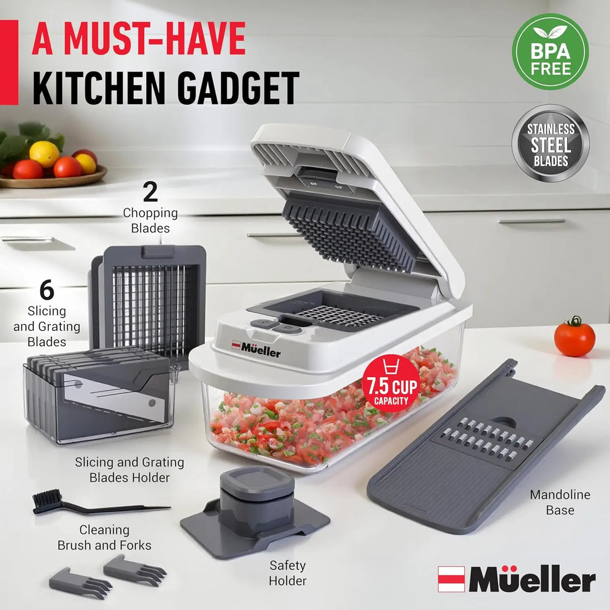 Mueller Pro-Series 10-in-1 Vegetable Chopper Aura Arabia