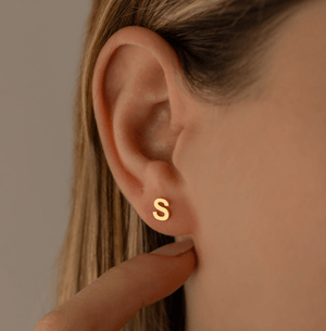 Custom Letter Stud Earring Zambeel - Elegant Bands
