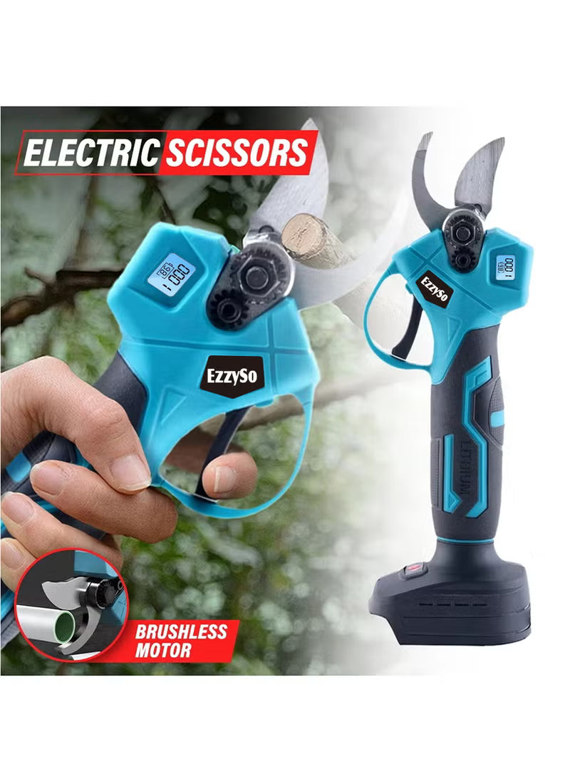 21V Electric Pruning Shears – High-Performance Cordless Cutter with 2 Batteries Souq Al Riyad