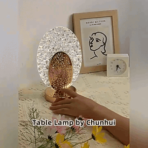 Oval Crystal LED Table Lamp Zambeel