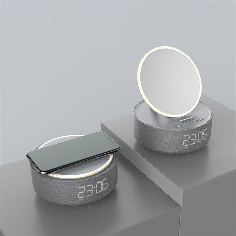 Mirror Wireless Charger Alarm Clock Bluetooth Speaker LED Night Light Smart Digital Clock Loudspeaker For Phone Charger Zambeel China