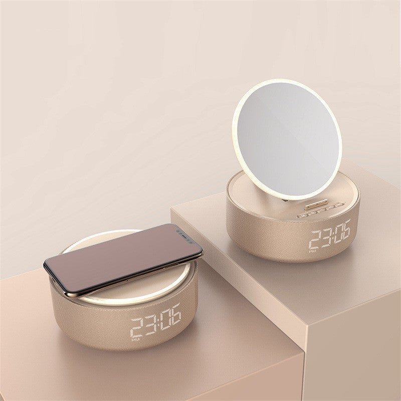 Mirror Wireless Charger Alarm Clock Bluetooth Speaker LED Night Light Smart Digital Clock Loudspeaker For Phone Charger Zambeel China