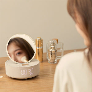Mirror Wireless Charger Alarm Clock Bluetooth Speaker LED Night Light Smart Digital Clock Loudspeaker For Phone Charger Zambeel China
