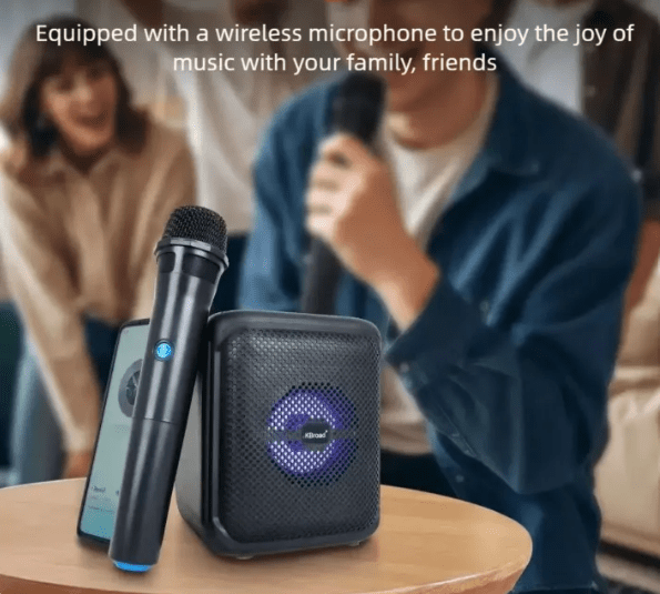 Portable Wireless Karaoke Speaker with Mic & RGB Lights Ⓢ Zambeel - CQL