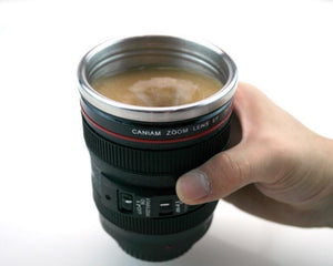 Transhome Creative Self Stirring Mug Camera Lens Mugs 300ml Battery Style Stainless Steel Milk Coffee Cups For Sporting Travel Zambeel - China