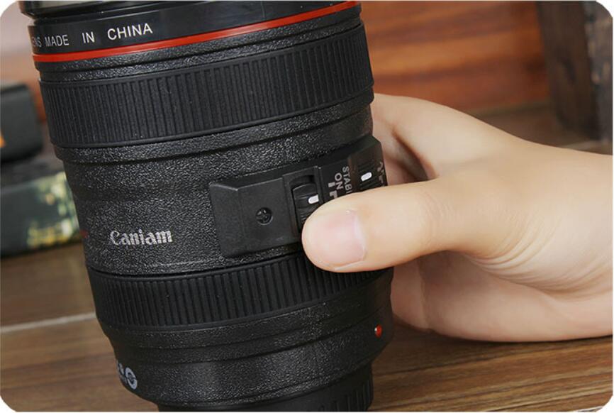 Transhome Creative Self Stirring Mug Camera Lens Mugs 300ml Battery Style Stainless Steel Milk Coffee Cups For Sporting Travel Zambeel - China