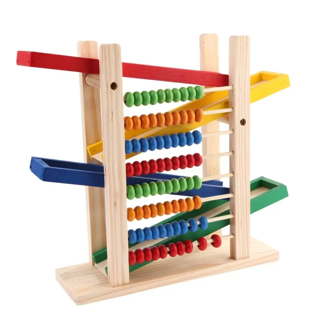 Wood Toy - Wooden Abacus & Car Slide Learning Toy Ⓢ Zambeel - Toy Garden